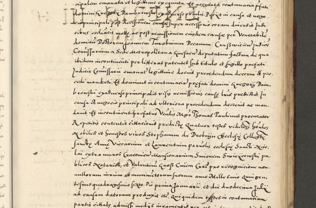 Zdjęcie nr 69 dla obiektu archiwalnego: Acta actorum causarum sententiarum deffinitiuarum, quam interloquutoriarum, decretorum, obligationum, procuratorum etc. coram Reverendo Domino Martino Izbienski de Rusiecz Archidiacono Posnaniensis, custode et in Spiritualibus Vicario generali officiali Cracoviensis, ad Annum Domini Millesimum quingentesimum Sexagesimum Nonum cuius indictio duodecima, Pontus Sanctissimi Pii Papae Quinti Annus quartus foeliciter continuantur