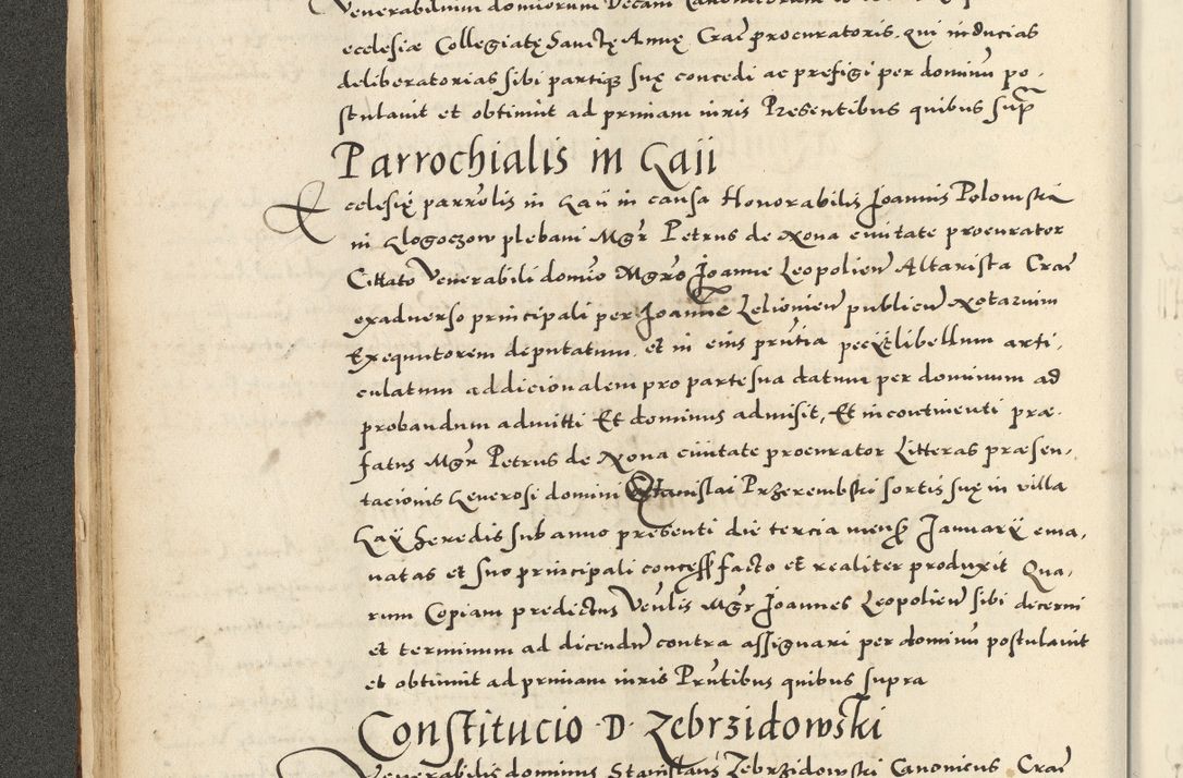 Zdjęcie nr 64 dla obiektu archiwalnego: Acta actorum causarum sententiarum deffinitiuarum, quam interloquutoriarum, decretorum, obligationum, procuratorum etc. coram Reverendo Domino Martino Izbienski de Rusiecz Archidiacono Posnaniensis, custode et in Spiritualibus Vicario generali officiali Cracoviensis, ad Annum Domini Millesimum quingentesimum Sexagesimum Nonum cuius indictio duodecima, Pontus Sanctissimi Pii Papae Quinti Annus quartus foeliciter continuantur
