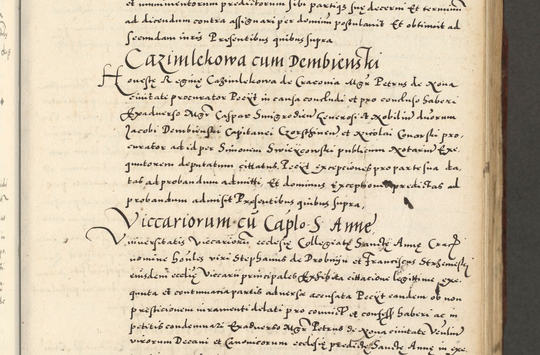 Zdjęcie nr 63 dla obiektu archiwalnego: Acta actorum causarum sententiarum deffinitiuarum, quam interloquutoriarum, decretorum, obligationum, procuratorum etc. coram Reverendo Domino Martino Izbienski de Rusiecz Archidiacono Posnaniensis, custode et in Spiritualibus Vicario generali officiali Cracoviensis, ad Annum Domini Millesimum quingentesimum Sexagesimum Nonum cuius indictio duodecima, Pontus Sanctissimi Pii Papae Quinti Annus quartus foeliciter continuantur
