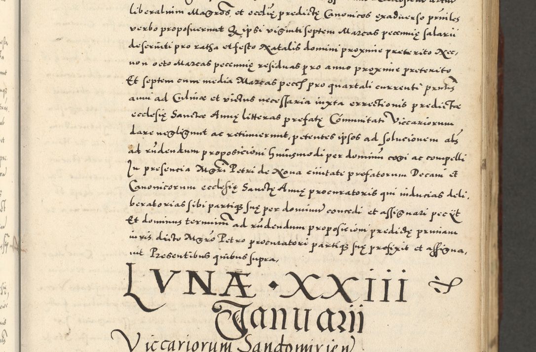 Zdjęcie nr 59 dla obiektu archiwalnego: Acta actorum causarum sententiarum deffinitiuarum, quam interloquutoriarum, decretorum, obligationum, procuratorum etc. coram Reverendo Domino Martino Izbienski de Rusiecz Archidiacono Posnaniensis, custode et in Spiritualibus Vicario generali officiali Cracoviensis, ad Annum Domini Millesimum quingentesimum Sexagesimum Nonum cuius indictio duodecima, Pontus Sanctissimi Pii Papae Quinti Annus quartus foeliciter continuantur