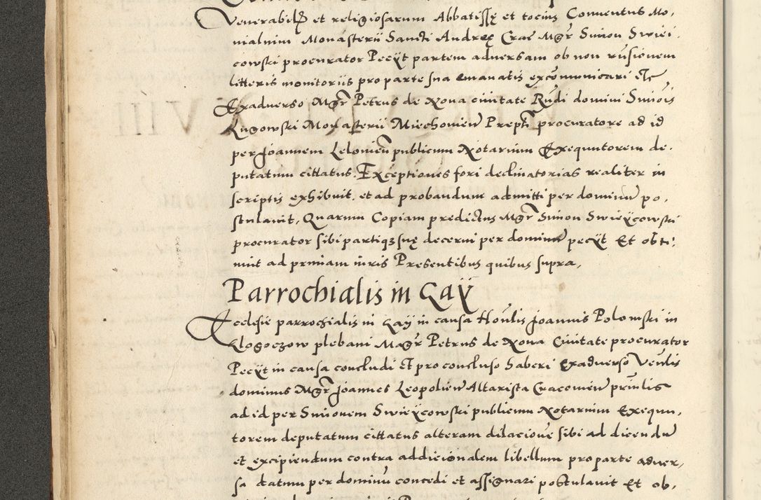 Zdjęcie nr 56 dla obiektu archiwalnego: Acta actorum causarum sententiarum deffinitiuarum, quam interloquutoriarum, decretorum, obligationum, procuratorum etc. coram Reverendo Domino Martino Izbienski de Rusiecz Archidiacono Posnaniensis, custode et in Spiritualibus Vicario generali officiali Cracoviensis, ad Annum Domini Millesimum quingentesimum Sexagesimum Nonum cuius indictio duodecima, Pontus Sanctissimi Pii Papae Quinti Annus quartus foeliciter continuantur