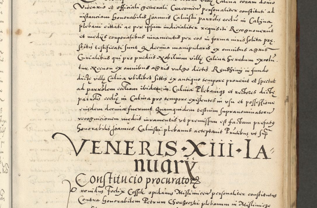 Zdjęcie nr 47 dla obiektu archiwalnego: Acta actorum causarum sententiarum deffinitiuarum, quam interloquutoriarum, decretorum, obligationum, procuratorum etc. coram Reverendo Domino Martino Izbienski de Rusiecz Archidiacono Posnaniensis, custode et in Spiritualibus Vicario generali officiali Cracoviensis, ad Annum Domini Millesimum quingentesimum Sexagesimum Nonum cuius indictio duodecima, Pontus Sanctissimi Pii Papae Quinti Annus quartus foeliciter continuantur