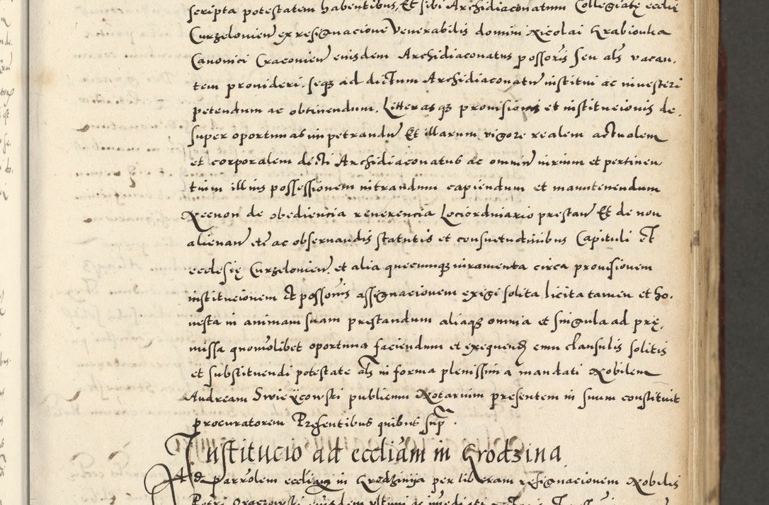 Zdjęcie nr 45 dla obiektu archiwalnego: Acta actorum causarum sententiarum deffinitiuarum, quam interloquutoriarum, decretorum, obligationum, procuratorum etc. coram Reverendo Domino Martino Izbienski de Rusiecz Archidiacono Posnaniensis, custode et in Spiritualibus Vicario generali officiali Cracoviensis, ad Annum Domini Millesimum quingentesimum Sexagesimum Nonum cuius indictio duodecima, Pontus Sanctissimi Pii Papae Quinti Annus quartus foeliciter continuantur