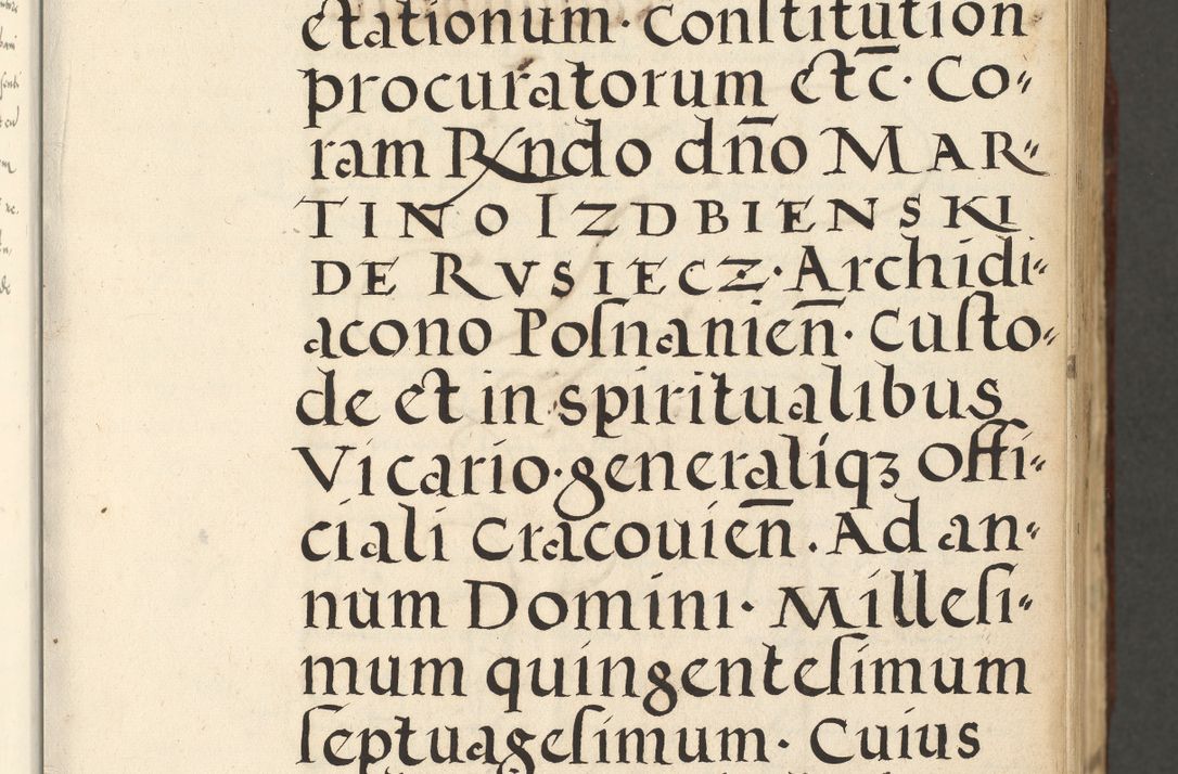 Zdjęcie nr 37 dla obiektu archiwalnego: Acta actorum causarum sententiarum deffinitiuarum, quam interloquutoriarum, decretorum, obligationum, procuratorum etc. coram Reverendo Domino Martino Izbienski de Rusiecz Archidiacono Posnaniensis, custode et in Spiritualibus Vicario generali officiali Cracoviensis, ad Annum Domini Millesimum quingentesimum Sexagesimum Nonum cuius indictio duodecima, Pontus Sanctissimi Pii Papae Quinti Annus quartus foeliciter continuantur
