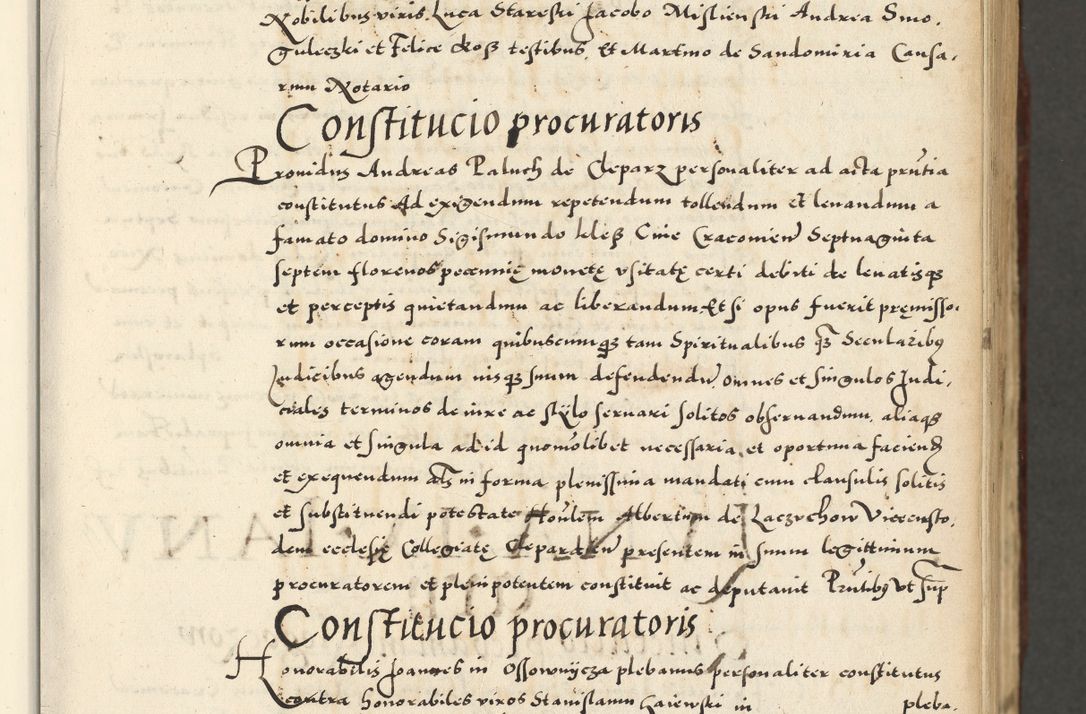 Zdjęcie nr 39 dla obiektu archiwalnego: Acta actorum causarum sententiarum deffinitiuarum, quam interloquutoriarum, decretorum, obligationum, procuratorum etc. coram Reverendo Domino Martino Izbienski de Rusiecz Archidiacono Posnaniensis, custode et in Spiritualibus Vicario generali officiali Cracoviensis, ad Annum Domini Millesimum quingentesimum Sexagesimum Nonum cuius indictio duodecima, Pontus Sanctissimi Pii Papae Quinti Annus quartus foeliciter continuantur