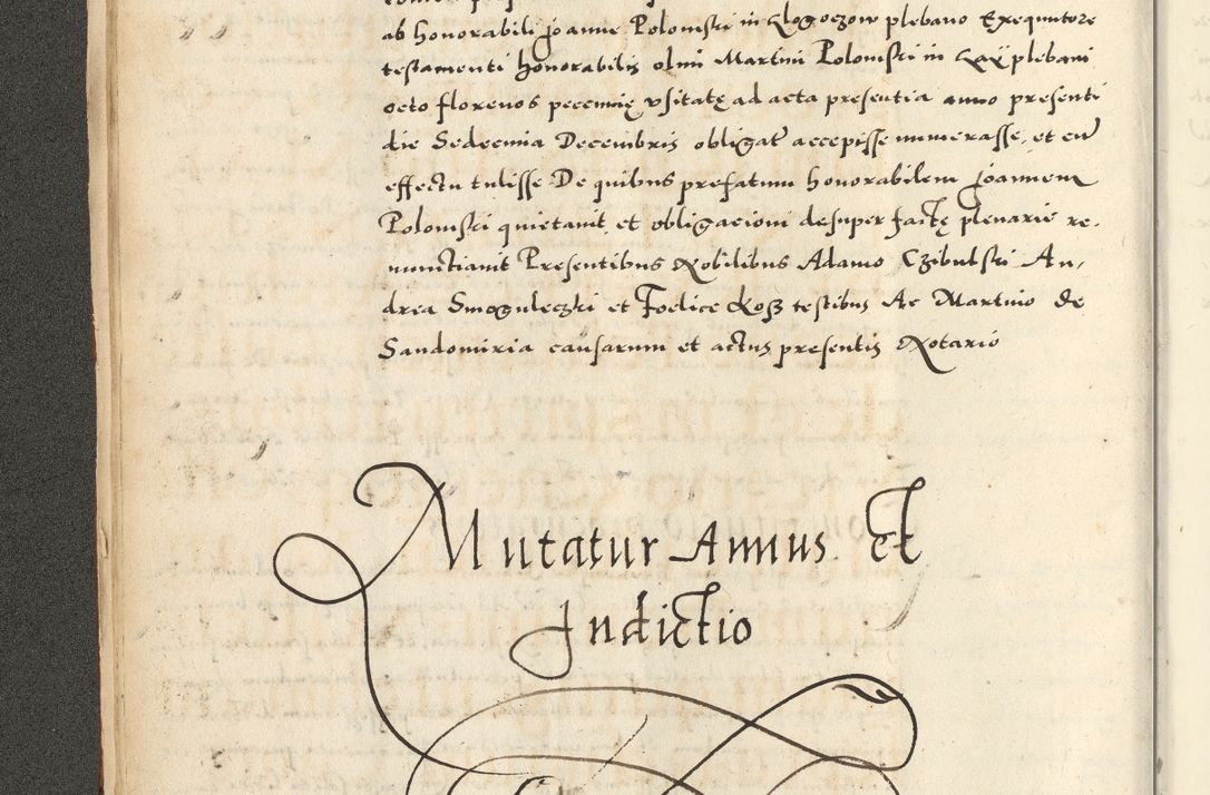 Zdjęcie nr 36 dla obiektu archiwalnego: Acta actorum causarum sententiarum deffinitiuarum, quam interloquutoriarum, decretorum, obligationum, procuratorum etc. coram Reverendo Domino Martino Izbienski de Rusiecz Archidiacono Posnaniensis, custode et in Spiritualibus Vicario generali officiali Cracoviensis, ad Annum Domini Millesimum quingentesimum Sexagesimum Nonum cuius indictio duodecima, Pontus Sanctissimi Pii Papae Quinti Annus quartus foeliciter continuantur