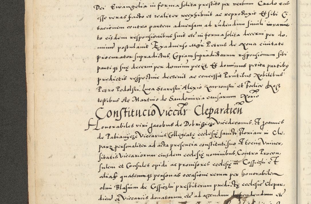 Zdjęcie nr 20 dla obiektu archiwalnego: Acta actorum causarum sententiarum deffinitiuarum, quam interloquutoriarum, decretorum, obligationum, procuratorum etc. coram Reverendo Domino Martino Izbienski de Rusiecz Archidiacono Posnaniensis, custode et in Spiritualibus Vicario generali officiali Cracoviensis, ad Annum Domini Millesimum quingentesimum Sexagesimum Nonum cuius indictio duodecima, Pontus Sanctissimi Pii Papae Quinti Annus quartus foeliciter continuantur