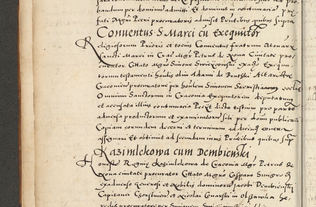 Zdjęcie nr 14 dla obiektu archiwalnego: Acta actorum causarum sententiarum deffinitiuarum, quam interloquutoriarum, decretorum, obligationum, procuratorum etc. coram Reverendo Domino Martino Izbienski de Rusiecz Archidiacono Posnaniensis, custode et in Spiritualibus Vicario generali officiali Cracoviensis, ad Annum Domini Millesimum quingentesimum Sexagesimum Nonum cuius indictio duodecima, Pontus Sanctissimi Pii Papae Quinti Annus quartus foeliciter continuantur