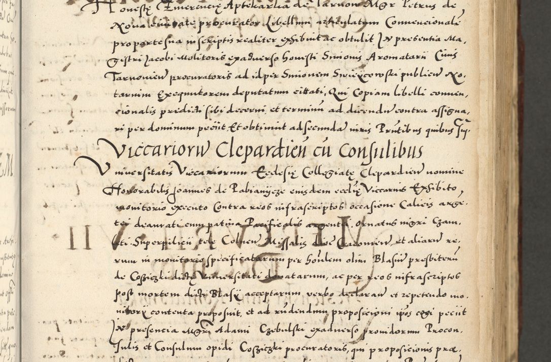 Zdjęcie nr 17 dla obiektu archiwalnego: Acta actorum causarum sententiarum deffinitiuarum, quam interloquutoriarum, decretorum, obligationum, procuratorum etc. coram Reverendo Domino Martino Izbienski de Rusiecz Archidiacono Posnaniensis, custode et in Spiritualibus Vicario generali officiali Cracoviensis, ad Annum Domini Millesimum quingentesimum Sexagesimum Nonum cuius indictio duodecima, Pontus Sanctissimi Pii Papae Quinti Annus quartus foeliciter continuantur