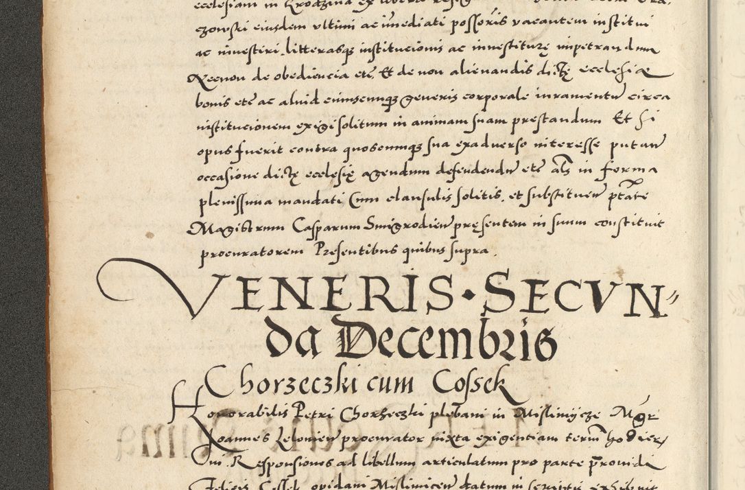 Zdjęcie nr 12 dla obiektu archiwalnego: Acta actorum causarum sententiarum deffinitiuarum, quam interloquutoriarum, decretorum, obligationum, procuratorum etc. coram Reverendo Domino Martino Izbienski de Rusiecz Archidiacono Posnaniensis, custode et in Spiritualibus Vicario generali officiali Cracoviensis, ad Annum Domini Millesimum quingentesimum Sexagesimum Nonum cuius indictio duodecima, Pontus Sanctissimi Pii Papae Quinti Annus quartus foeliciter continuantur