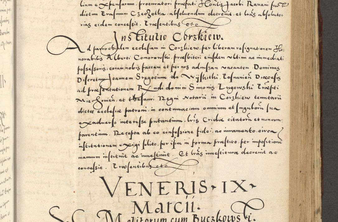 Zdjęcie nr 403 dla obiektu archiwalnego: Acta actorum causarum sententiarum deffinitiuarum, quam interloquutoriarum, decretorum, obligationum, procuratorum etc. coram Reverendo Domino Martino Izbienski de Rusiecz Archidiacono Posnaniensis, custode et in Spiritualibus Vicario generali officiali Cracoviensis, ad Annum Domini Millesimum quingentesimum Sexagesimum Nonum cuius indictio duodecima, Pontus Sanctissimi Pii Papae Quinti Annus quartus foeliciter continuantur