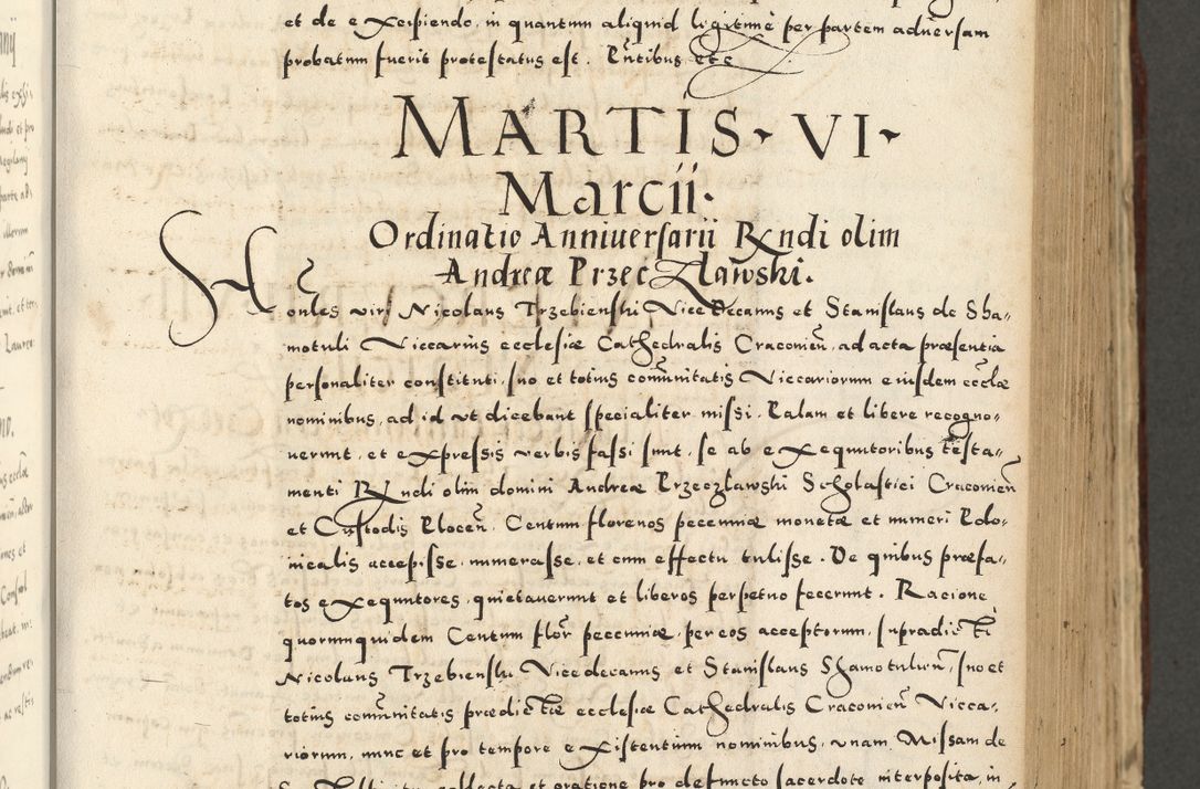 Zdjęcie nr 401 dla obiektu archiwalnego: Acta actorum causarum sententiarum deffinitiuarum, quam interloquutoriarum, decretorum, obligationum, procuratorum etc. coram Reverendo Domino Martino Izbienski de Rusiecz Archidiacono Posnaniensis, custode et in Spiritualibus Vicario generali officiali Cracoviensis, ad Annum Domini Millesimum quingentesimum Sexagesimum Nonum cuius indictio duodecima, Pontus Sanctissimi Pii Papae Quinti Annus quartus foeliciter continuantur