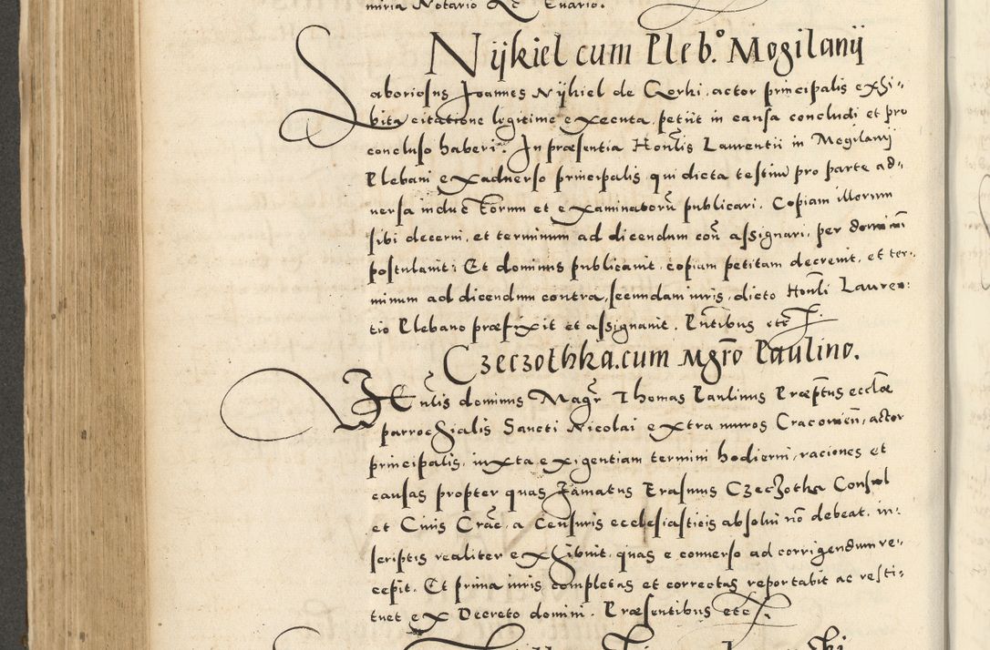 Zdjęcie nr 400 dla obiektu archiwalnego: Acta actorum causarum sententiarum deffinitiuarum, quam interloquutoriarum, decretorum, obligationum, procuratorum etc. coram Reverendo Domino Martino Izbienski de Rusiecz Archidiacono Posnaniensis, custode et in Spiritualibus Vicario generali officiali Cracoviensis, ad Annum Domini Millesimum quingentesimum Sexagesimum Nonum cuius indictio duodecima, Pontus Sanctissimi Pii Papae Quinti Annus quartus foeliciter continuantur
