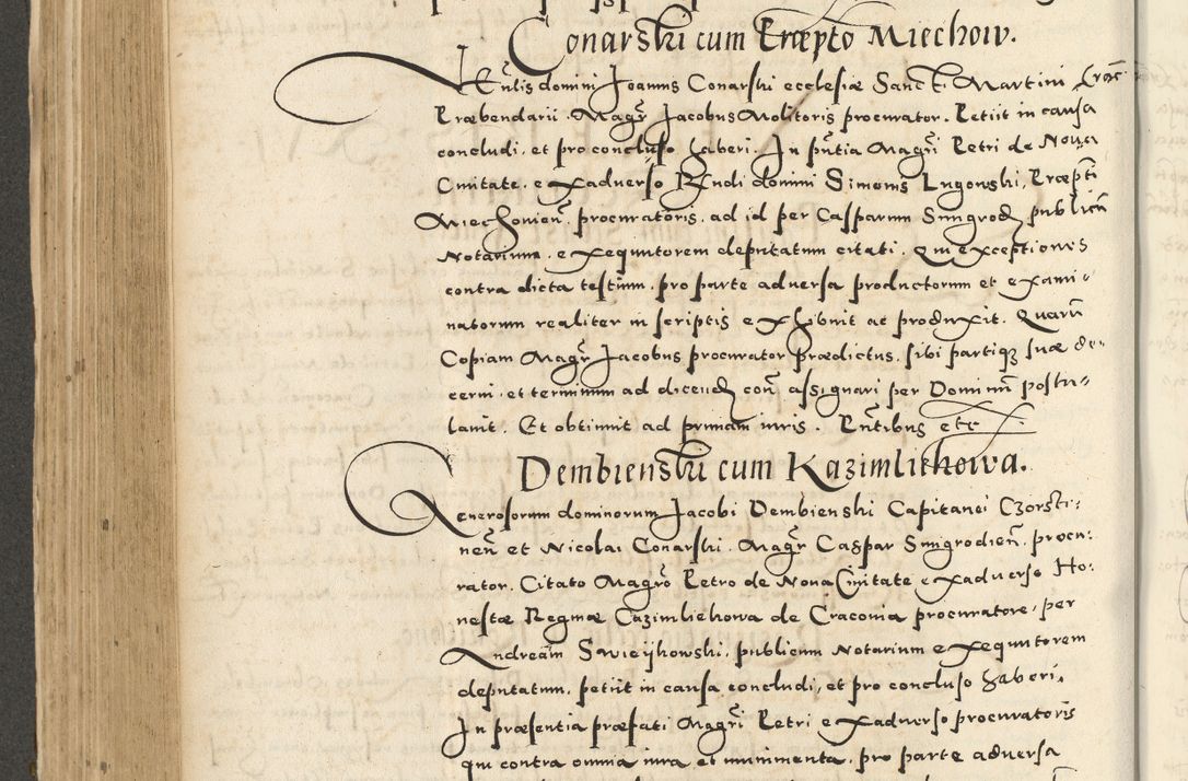 Zdjęcie nr 388 dla obiektu archiwalnego: Acta actorum causarum sententiarum deffinitiuarum, quam interloquutoriarum, decretorum, obligationum, procuratorum etc. coram Reverendo Domino Martino Izbienski de Rusiecz Archidiacono Posnaniensis, custode et in Spiritualibus Vicario generali officiali Cracoviensis, ad Annum Domini Millesimum quingentesimum Sexagesimum Nonum cuius indictio duodecima, Pontus Sanctissimi Pii Papae Quinti Annus quartus foeliciter continuantur