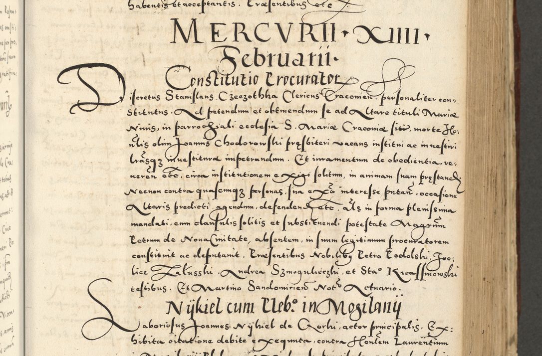 Zdjęcie nr 383 dla obiektu archiwalnego: Acta actorum causarum sententiarum deffinitiuarum, quam interloquutoriarum, decretorum, obligationum, procuratorum etc. coram Reverendo Domino Martino Izbienski de Rusiecz Archidiacono Posnaniensis, custode et in Spiritualibus Vicario generali officiali Cracoviensis, ad Annum Domini Millesimum quingentesimum Sexagesimum Nonum cuius indictio duodecima, Pontus Sanctissimi Pii Papae Quinti Annus quartus foeliciter continuantur
