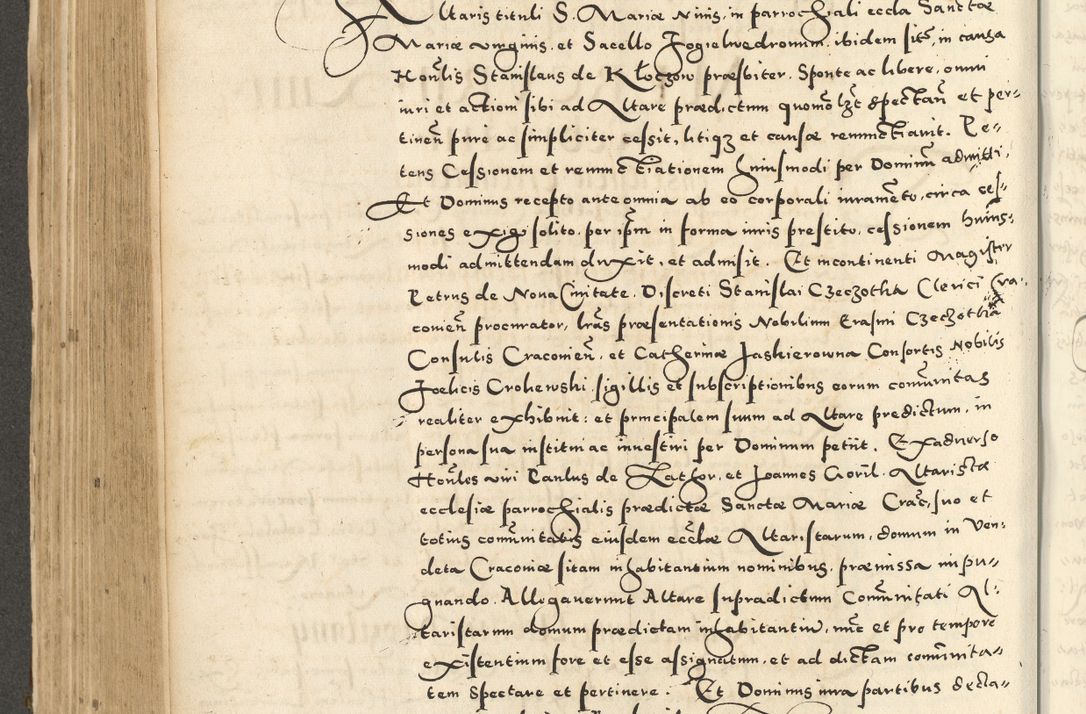 Zdjęcie nr 384 dla obiektu archiwalnego: Acta actorum causarum sententiarum deffinitiuarum, quam interloquutoriarum, decretorum, obligationum, procuratorum etc. coram Reverendo Domino Martino Izbienski de Rusiecz Archidiacono Posnaniensis, custode et in Spiritualibus Vicario generali officiali Cracoviensis, ad Annum Domini Millesimum quingentesimum Sexagesimum Nonum cuius indictio duodecima, Pontus Sanctissimi Pii Papae Quinti Annus quartus foeliciter continuantur