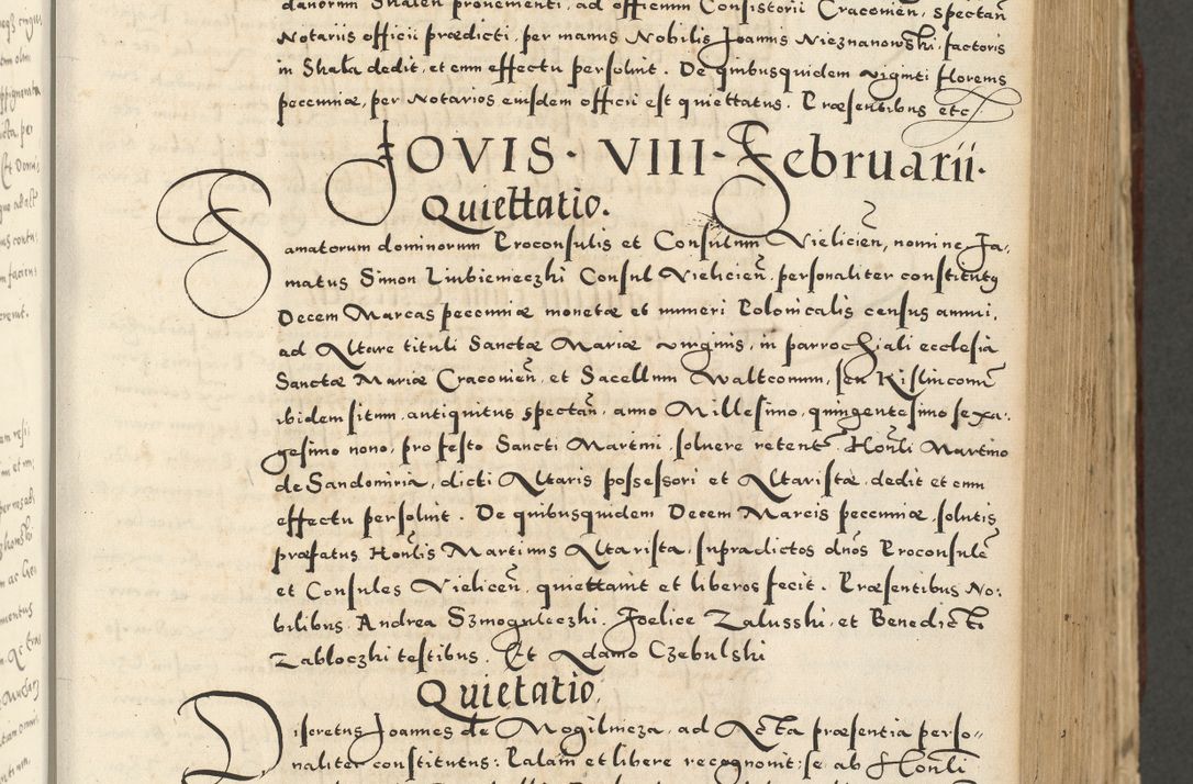 Zdjęcie nr 377 dla obiektu archiwalnego: Acta actorum causarum sententiarum deffinitiuarum, quam interloquutoriarum, decretorum, obligationum, procuratorum etc. coram Reverendo Domino Martino Izbienski de Rusiecz Archidiacono Posnaniensis, custode et in Spiritualibus Vicario generali officiali Cracoviensis, ad Annum Domini Millesimum quingentesimum Sexagesimum Nonum cuius indictio duodecima, Pontus Sanctissimi Pii Papae Quinti Annus quartus foeliciter continuantur
