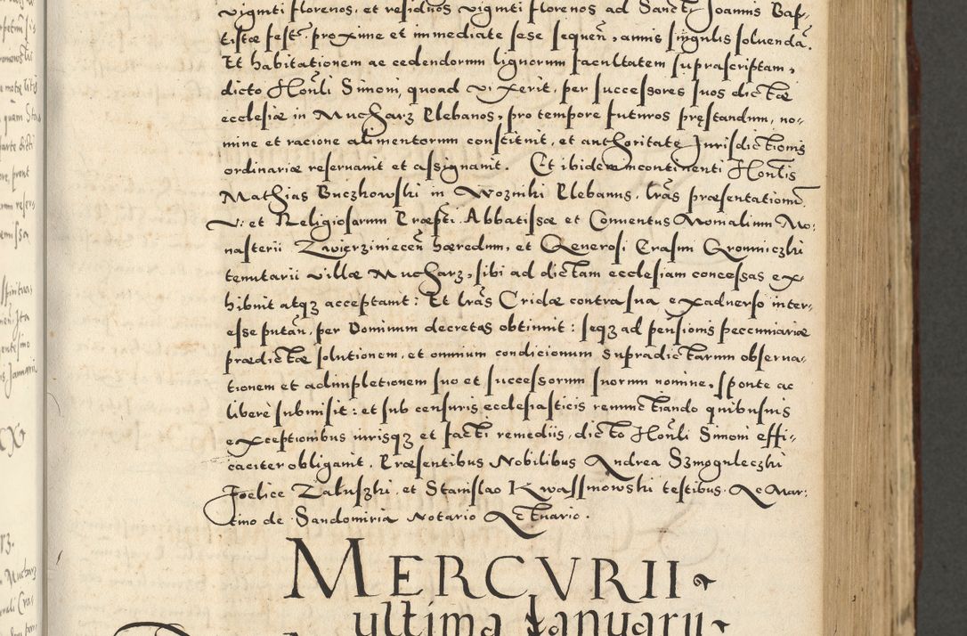 Zdjęcie nr 369 dla obiektu archiwalnego: Acta actorum causarum sententiarum deffinitiuarum, quam interloquutoriarum, decretorum, obligationum, procuratorum etc. coram Reverendo Domino Martino Izbienski de Rusiecz Archidiacono Posnaniensis, custode et in Spiritualibus Vicario generali officiali Cracoviensis, ad Annum Domini Millesimum quingentesimum Sexagesimum Nonum cuius indictio duodecima, Pontus Sanctissimi Pii Papae Quinti Annus quartus foeliciter continuantur
