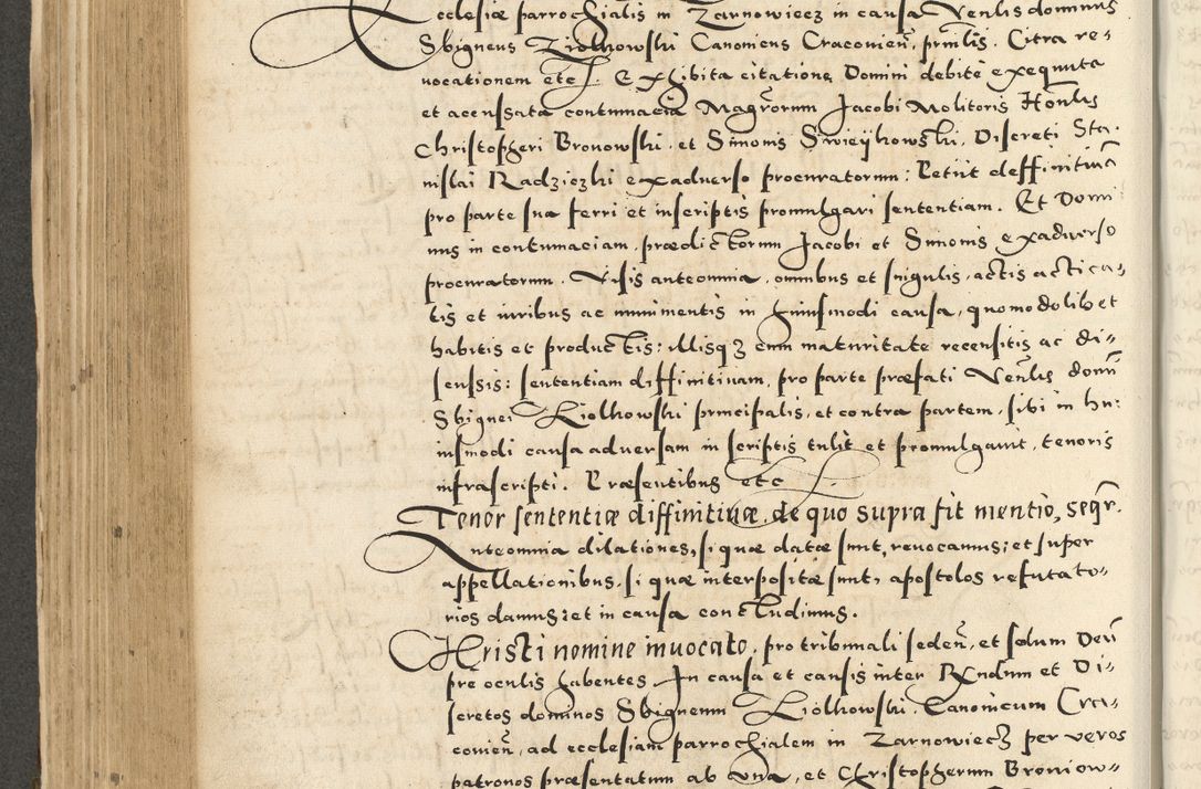 Zdjęcie nr 366 dla obiektu archiwalnego: Acta actorum causarum sententiarum deffinitiuarum, quam interloquutoriarum, decretorum, obligationum, procuratorum etc. coram Reverendo Domino Martino Izbienski de Rusiecz Archidiacono Posnaniensis, custode et in Spiritualibus Vicario generali officiali Cracoviensis, ad Annum Domini Millesimum quingentesimum Sexagesimum Nonum cuius indictio duodecima, Pontus Sanctissimi Pii Papae Quinti Annus quartus foeliciter continuantur