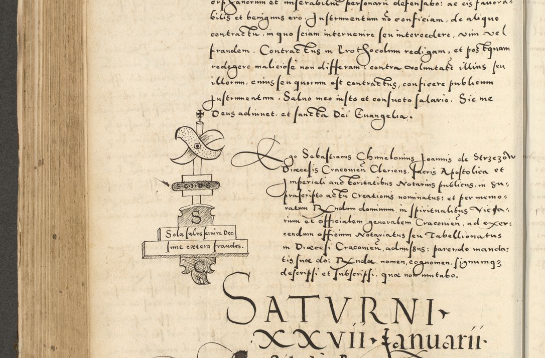 Zdjęcie nr 362 dla obiektu archiwalnego: Acta actorum causarum sententiarum deffinitiuarum, quam interloquutoriarum, decretorum, obligationum, procuratorum etc. coram Reverendo Domino Martino Izbienski de Rusiecz Archidiacono Posnaniensis, custode et in Spiritualibus Vicario generali officiali Cracoviensis, ad Annum Domini Millesimum quingentesimum Sexagesimum Nonum cuius indictio duodecima, Pontus Sanctissimi Pii Papae Quinti Annus quartus foeliciter continuantur
