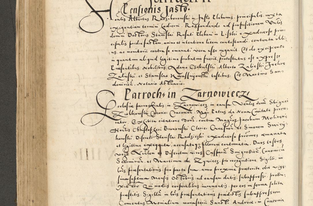 Zdjęcie nr 346 dla obiektu archiwalnego: Acta actorum causarum sententiarum deffinitiuarum, quam interloquutoriarum, decretorum, obligationum, procuratorum etc. coram Reverendo Domino Martino Izbienski de Rusiecz Archidiacono Posnaniensis, custode et in Spiritualibus Vicario generali officiali Cracoviensis, ad Annum Domini Millesimum quingentesimum Sexagesimum Nonum cuius indictio duodecima, Pontus Sanctissimi Pii Papae Quinti Annus quartus foeliciter continuantur