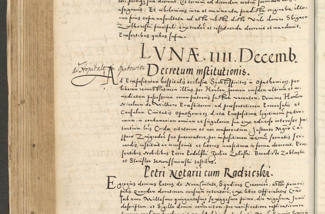 Zdjęcie nr 328 dla obiektu archiwalnego: Acta actorum causarum sententiarum deffinitiuarum, quam interloquutoriarum, decretorum, obligationum, procuratorum etc. coram Reverendo Domino Martino Izbienski de Rusiecz Archidiacono Posnaniensis, custode et in Spiritualibus Vicario generali officiali Cracoviensis, ad Annum Domini Millesimum quingentesimum Sexagesimum Nonum cuius indictio duodecima, Pontus Sanctissimi Pii Papae Quinti Annus quartus foeliciter continuantur