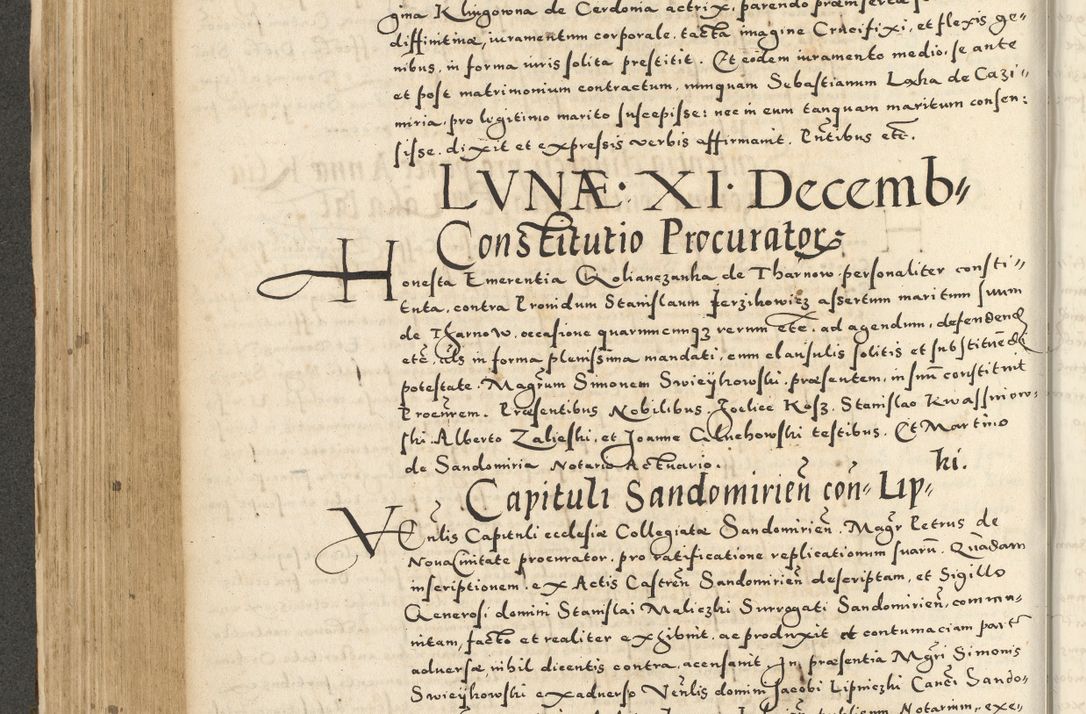 Zdjęcie nr 330 dla obiektu archiwalnego: Acta actorum causarum sententiarum deffinitiuarum, quam interloquutoriarum, decretorum, obligationum, procuratorum etc. coram Reverendo Domino Martino Izbienski de Rusiecz Archidiacono Posnaniensis, custode et in Spiritualibus Vicario generali officiali Cracoviensis, ad Annum Domini Millesimum quingentesimum Sexagesimum Nonum cuius indictio duodecima, Pontus Sanctissimi Pii Papae Quinti Annus quartus foeliciter continuantur