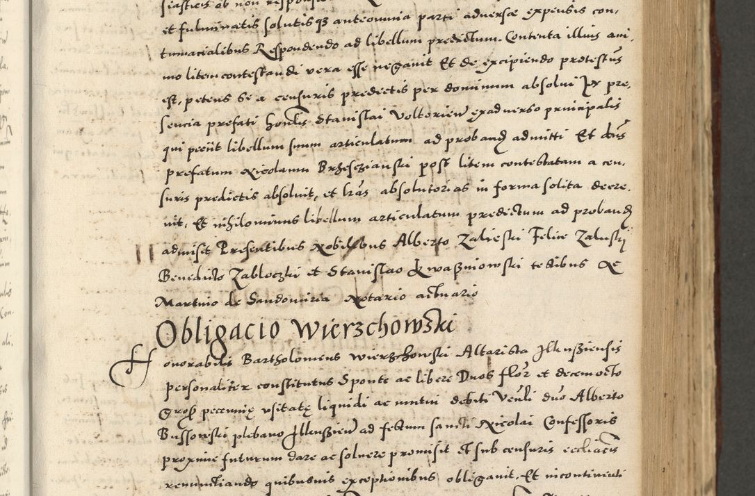 Zdjęcie nr 323 dla obiektu archiwalnego: Acta actorum causarum sententiarum deffinitiuarum, quam interloquutoriarum, decretorum, obligationum, procuratorum etc. coram Reverendo Domino Martino Izbienski de Rusiecz Archidiacono Posnaniensis, custode et in Spiritualibus Vicario generali officiali Cracoviensis, ad Annum Domini Millesimum quingentesimum Sexagesimum Nonum cuius indictio duodecima, Pontus Sanctissimi Pii Papae Quinti Annus quartus foeliciter continuantur