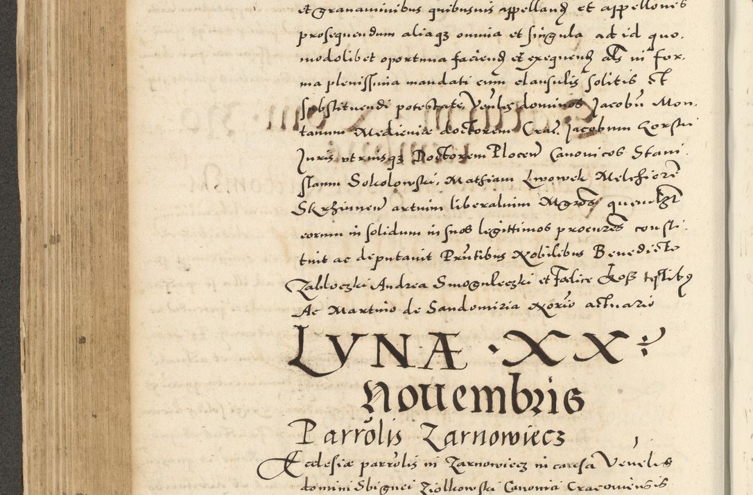 Zdjęcie nr 318 dla obiektu archiwalnego: Acta actorum causarum sententiarum deffinitiuarum, quam interloquutoriarum, decretorum, obligationum, procuratorum etc. coram Reverendo Domino Martino Izbienski de Rusiecz Archidiacono Posnaniensis, custode et in Spiritualibus Vicario generali officiali Cracoviensis, ad Annum Domini Millesimum quingentesimum Sexagesimum Nonum cuius indictio duodecima, Pontus Sanctissimi Pii Papae Quinti Annus quartus foeliciter continuantur