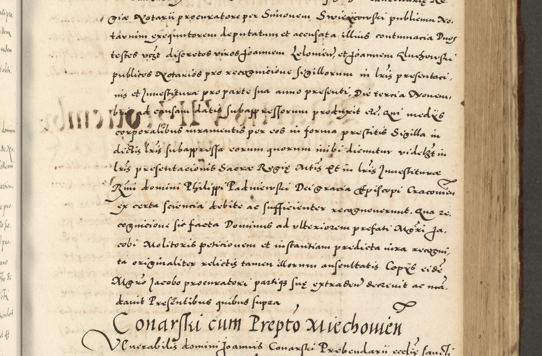 Zdjęcie nr 309 dla obiektu archiwalnego: Acta actorum causarum sententiarum deffinitiuarum, quam interloquutoriarum, decretorum, obligationum, procuratorum etc. coram Reverendo Domino Martino Izbienski de Rusiecz Archidiacono Posnaniensis, custode et in Spiritualibus Vicario generali officiali Cracoviensis, ad Annum Domini Millesimum quingentesimum Sexagesimum Nonum cuius indictio duodecima, Pontus Sanctissimi Pii Papae Quinti Annus quartus foeliciter continuantur