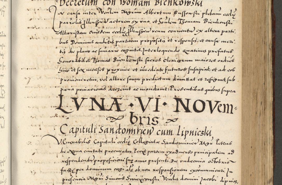 Zdjęcie nr 307 dla obiektu archiwalnego: Acta actorum causarum sententiarum deffinitiuarum, quam interloquutoriarum, decretorum, obligationum, procuratorum etc. coram Reverendo Domino Martino Izbienski de Rusiecz Archidiacono Posnaniensis, custode et in Spiritualibus Vicario generali officiali Cracoviensis, ad Annum Domini Millesimum quingentesimum Sexagesimum Nonum cuius indictio duodecima, Pontus Sanctissimi Pii Papae Quinti Annus quartus foeliciter continuantur