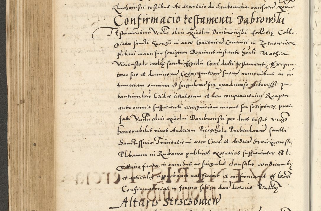 Zdjęcie nr 302 dla obiektu archiwalnego: Acta actorum causarum sententiarum deffinitiuarum, quam interloquutoriarum, decretorum, obligationum, procuratorum etc. coram Reverendo Domino Martino Izbienski de Rusiecz Archidiacono Posnaniensis, custode et in Spiritualibus Vicario generali officiali Cracoviensis, ad Annum Domini Millesimum quingentesimum Sexagesimum Nonum cuius indictio duodecima, Pontus Sanctissimi Pii Papae Quinti Annus quartus foeliciter continuantur