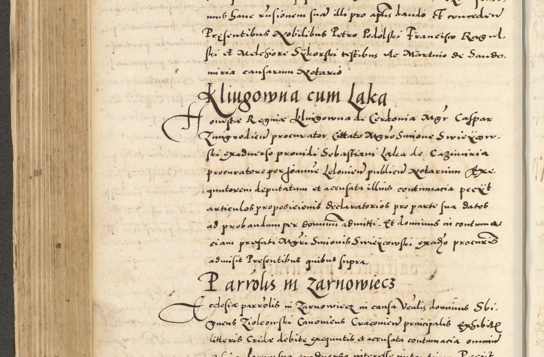 Zdjęcie nr 294 dla obiektu archiwalnego: Acta actorum causarum sententiarum deffinitiuarum, quam interloquutoriarum, decretorum, obligationum, procuratorum etc. coram Reverendo Domino Martino Izbienski de Rusiecz Archidiacono Posnaniensis, custode et in Spiritualibus Vicario generali officiali Cracoviensis, ad Annum Domini Millesimum quingentesimum Sexagesimum Nonum cuius indictio duodecima, Pontus Sanctissimi Pii Papae Quinti Annus quartus foeliciter continuantur