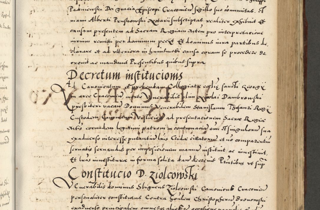 Zdjęcie nr 295 dla obiektu archiwalnego: Acta actorum causarum sententiarum deffinitiuarum, quam interloquutoriarum, decretorum, obligationum, procuratorum etc. coram Reverendo Domino Martino Izbienski de Rusiecz Archidiacono Posnaniensis, custode et in Spiritualibus Vicario generali officiali Cracoviensis, ad Annum Domini Millesimum quingentesimum Sexagesimum Nonum cuius indictio duodecima, Pontus Sanctissimi Pii Papae Quinti Annus quartus foeliciter continuantur