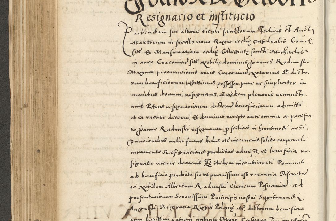 Zdjęcie nr 288 dla obiektu archiwalnego: Acta actorum causarum sententiarum deffinitiuarum, quam interloquutoriarum, decretorum, obligationum, procuratorum etc. coram Reverendo Domino Martino Izbienski de Rusiecz Archidiacono Posnaniensis, custode et in Spiritualibus Vicario generali officiali Cracoviensis, ad Annum Domini Millesimum quingentesimum Sexagesimum Nonum cuius indictio duodecima, Pontus Sanctissimi Pii Papae Quinti Annus quartus foeliciter continuantur