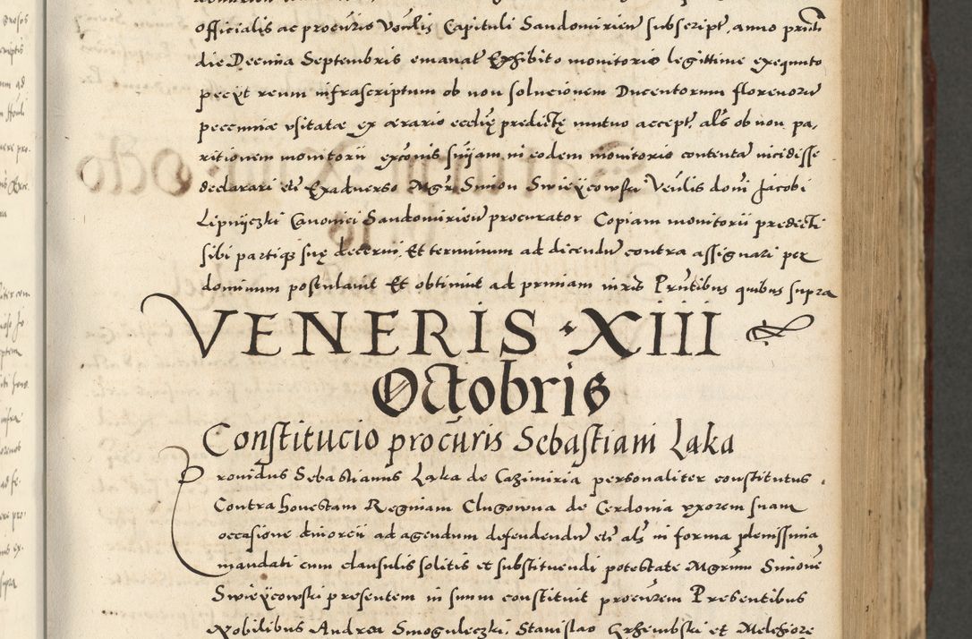 Zdjęcie nr 283 dla obiektu archiwalnego: Acta actorum causarum sententiarum deffinitiuarum, quam interloquutoriarum, decretorum, obligationum, procuratorum etc. coram Reverendo Domino Martino Izbienski de Rusiecz Archidiacono Posnaniensis, custode et in Spiritualibus Vicario generali officiali Cracoviensis, ad Annum Domini Millesimum quingentesimum Sexagesimum Nonum cuius indictio duodecima, Pontus Sanctissimi Pii Papae Quinti Annus quartus foeliciter continuantur