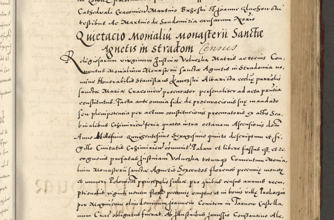 Zdjęcie nr 275 dla obiektu archiwalnego: Acta actorum causarum sententiarum deffinitiuarum, quam interloquutoriarum, decretorum, obligationum, procuratorum etc. coram Reverendo Domino Martino Izbienski de Rusiecz Archidiacono Posnaniensis, custode et in Spiritualibus Vicario generali officiali Cracoviensis, ad Annum Domini Millesimum quingentesimum Sexagesimum Nonum cuius indictio duodecima, Pontus Sanctissimi Pii Papae Quinti Annus quartus foeliciter continuantur