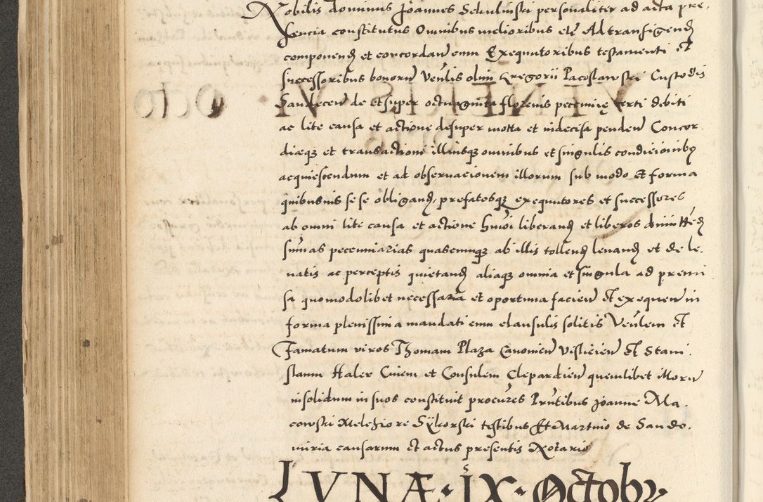 Zdjęcie nr 278 dla obiektu archiwalnego: Acta actorum causarum sententiarum deffinitiuarum, quam interloquutoriarum, decretorum, obligationum, procuratorum etc. coram Reverendo Domino Martino Izbienski de Rusiecz Archidiacono Posnaniensis, custode et in Spiritualibus Vicario generali officiali Cracoviensis, ad Annum Domini Millesimum quingentesimum Sexagesimum Nonum cuius indictio duodecima, Pontus Sanctissimi Pii Papae Quinti Annus quartus foeliciter continuantur