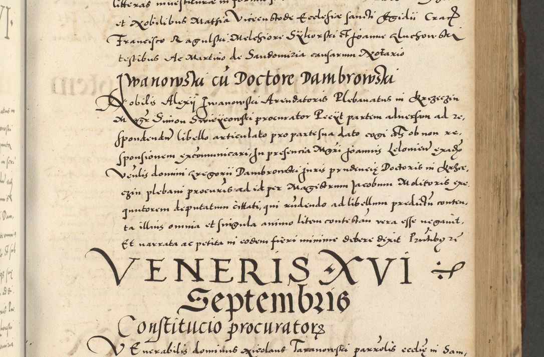 Zdjęcie nr 267 dla obiektu archiwalnego: Acta actorum causarum sententiarum deffinitiuarum, quam interloquutoriarum, decretorum, obligationum, procuratorum etc. coram Reverendo Domino Martino Izbienski de Rusiecz Archidiacono Posnaniensis, custode et in Spiritualibus Vicario generali officiali Cracoviensis, ad Annum Domini Millesimum quingentesimum Sexagesimum Nonum cuius indictio duodecima, Pontus Sanctissimi Pii Papae Quinti Annus quartus foeliciter continuantur