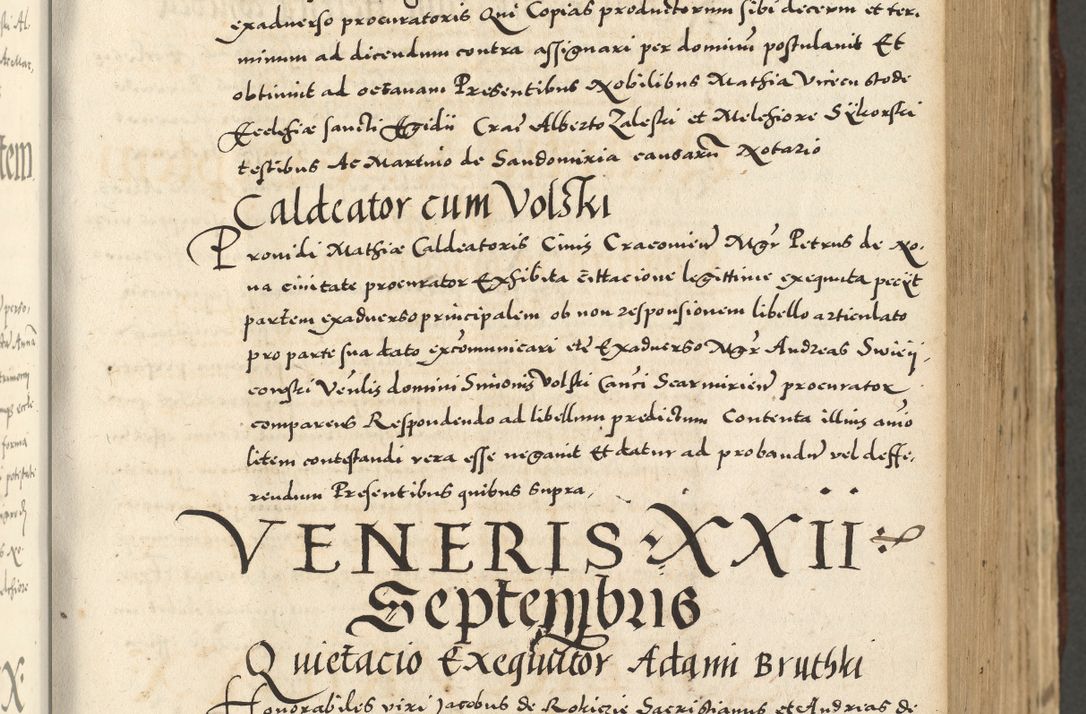 Zdjęcie nr 269 dla obiektu archiwalnego: Acta actorum causarum sententiarum deffinitiuarum, quam interloquutoriarum, decretorum, obligationum, procuratorum etc. coram Reverendo Domino Martino Izbienski de Rusiecz Archidiacono Posnaniensis, custode et in Spiritualibus Vicario generali officiali Cracoviensis, ad Annum Domini Millesimum quingentesimum Sexagesimum Nonum cuius indictio duodecima, Pontus Sanctissimi Pii Papae Quinti Annus quartus foeliciter continuantur