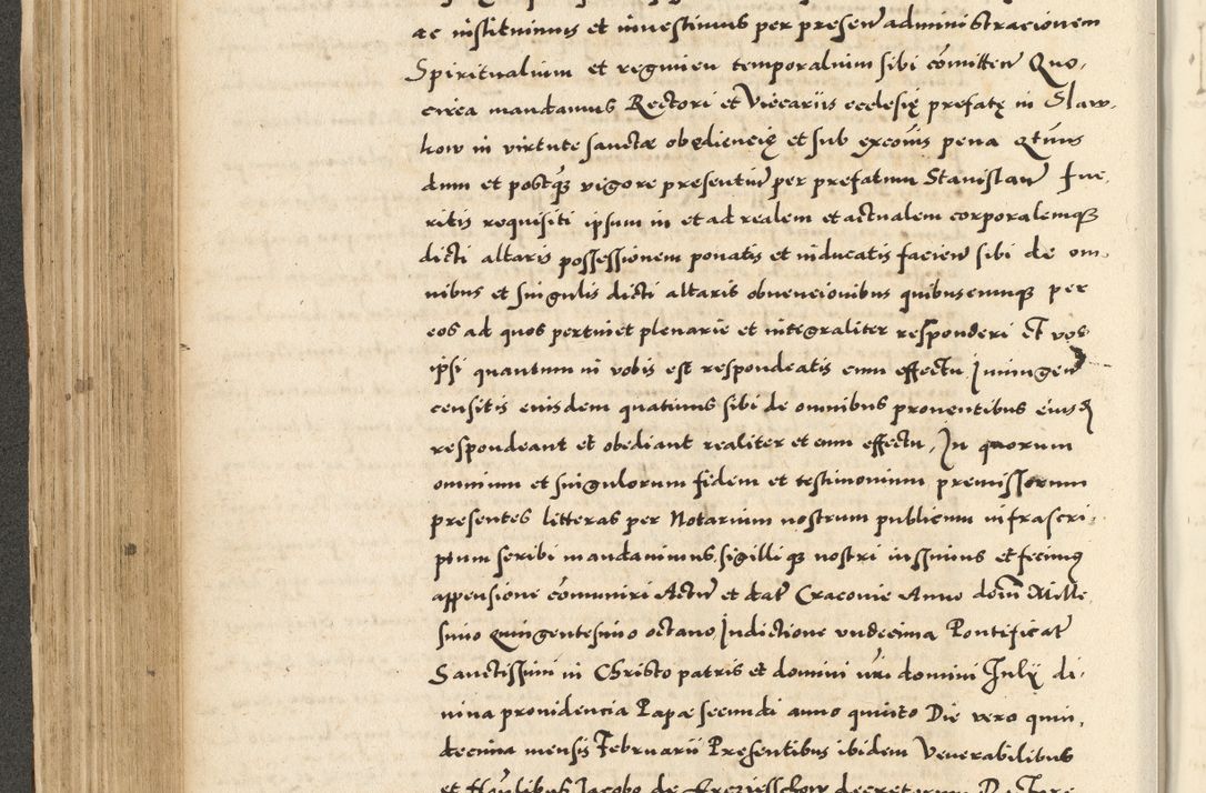 Zdjęcie nr 264 dla obiektu archiwalnego: Acta actorum causarum sententiarum deffinitiuarum, quam interloquutoriarum, decretorum, obligationum, procuratorum etc. coram Reverendo Domino Martino Izbienski de Rusiecz Archidiacono Posnaniensis, custode et in Spiritualibus Vicario generali officiali Cracoviensis, ad Annum Domini Millesimum quingentesimum Sexagesimum Nonum cuius indictio duodecima, Pontus Sanctissimi Pii Papae Quinti Annus quartus foeliciter continuantur