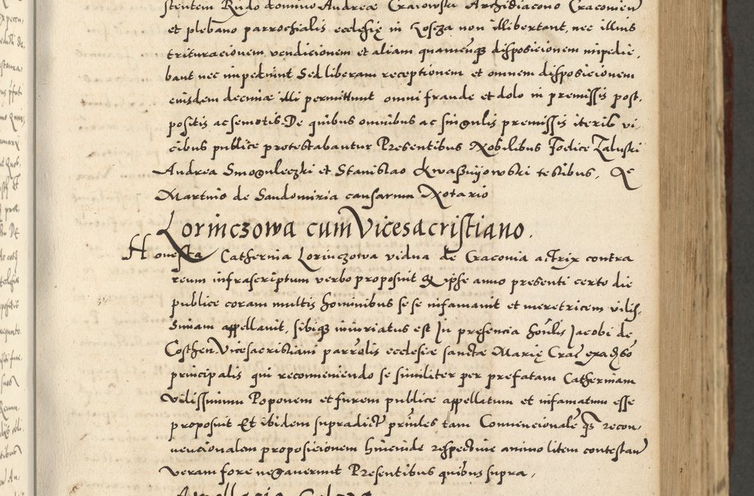 Zdjęcie nr 259 dla obiektu archiwalnego: Acta actorum causarum sententiarum deffinitiuarum, quam interloquutoriarum, decretorum, obligationum, procuratorum etc. coram Reverendo Domino Martino Izbienski de Rusiecz Archidiacono Posnaniensis, custode et in Spiritualibus Vicario generali officiali Cracoviensis, ad Annum Domini Millesimum quingentesimum Sexagesimum Nonum cuius indictio duodecima, Pontus Sanctissimi Pii Papae Quinti Annus quartus foeliciter continuantur
