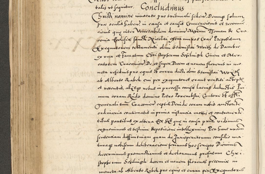 Zdjęcie nr 254 dla obiektu archiwalnego: Acta actorum causarum sententiarum deffinitiuarum, quam interloquutoriarum, decretorum, obligationum, procuratorum etc. coram Reverendo Domino Martino Izbienski de Rusiecz Archidiacono Posnaniensis, custode et in Spiritualibus Vicario generali officiali Cracoviensis, ad Annum Domini Millesimum quingentesimum Sexagesimum Nonum cuius indictio duodecima, Pontus Sanctissimi Pii Papae Quinti Annus quartus foeliciter continuantur