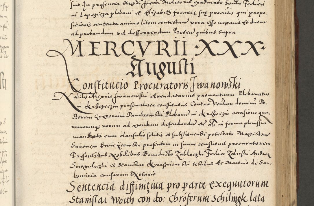 Zdjęcie nr 253 dla obiektu archiwalnego: Acta actorum causarum sententiarum deffinitiuarum, quam interloquutoriarum, decretorum, obligationum, procuratorum etc. coram Reverendo Domino Martino Izbienski de Rusiecz Archidiacono Posnaniensis, custode et in Spiritualibus Vicario generali officiali Cracoviensis, ad Annum Domini Millesimum quingentesimum Sexagesimum Nonum cuius indictio duodecima, Pontus Sanctissimi Pii Papae Quinti Annus quartus foeliciter continuantur