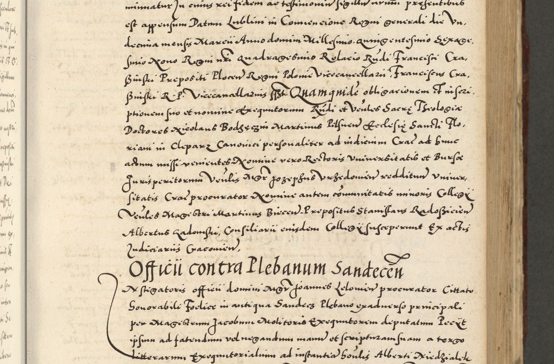 Zdjęcie nr 249 dla obiektu archiwalnego: Acta actorum causarum sententiarum deffinitiuarum, quam interloquutoriarum, decretorum, obligationum, procuratorum etc. coram Reverendo Domino Martino Izbienski de Rusiecz Archidiacono Posnaniensis, custode et in Spiritualibus Vicario generali officiali Cracoviensis, ad Annum Domini Millesimum quingentesimum Sexagesimum Nonum cuius indictio duodecima, Pontus Sanctissimi Pii Papae Quinti Annus quartus foeliciter continuantur