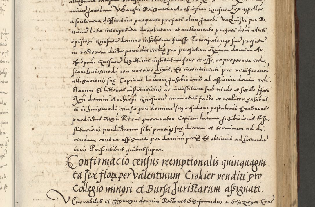 Zdjęcie nr 241 dla obiektu archiwalnego: Acta actorum causarum sententiarum deffinitiuarum, quam interloquutoriarum, decretorum, obligationum, procuratorum etc. coram Reverendo Domino Martino Izbienski de Rusiecz Archidiacono Posnaniensis, custode et in Spiritualibus Vicario generali officiali Cracoviensis, ad Annum Domini Millesimum quingentesimum Sexagesimum Nonum cuius indictio duodecima, Pontus Sanctissimi Pii Papae Quinti Annus quartus foeliciter continuantur