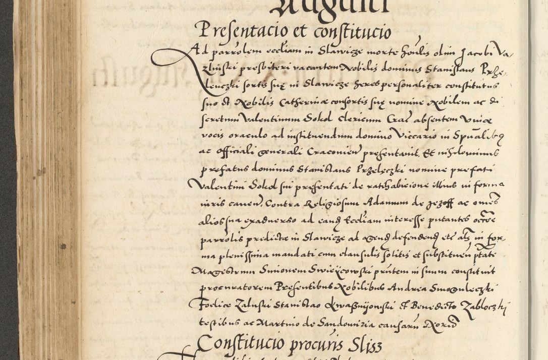 Zdjęcie nr 238 dla obiektu archiwalnego: Acta actorum causarum sententiarum deffinitiuarum, quam interloquutoriarum, decretorum, obligationum, procuratorum etc. coram Reverendo Domino Martino Izbienski de Rusiecz Archidiacono Posnaniensis, custode et in Spiritualibus Vicario generali officiali Cracoviensis, ad Annum Domini Millesimum quingentesimum Sexagesimum Nonum cuius indictio duodecima, Pontus Sanctissimi Pii Papae Quinti Annus quartus foeliciter continuantur