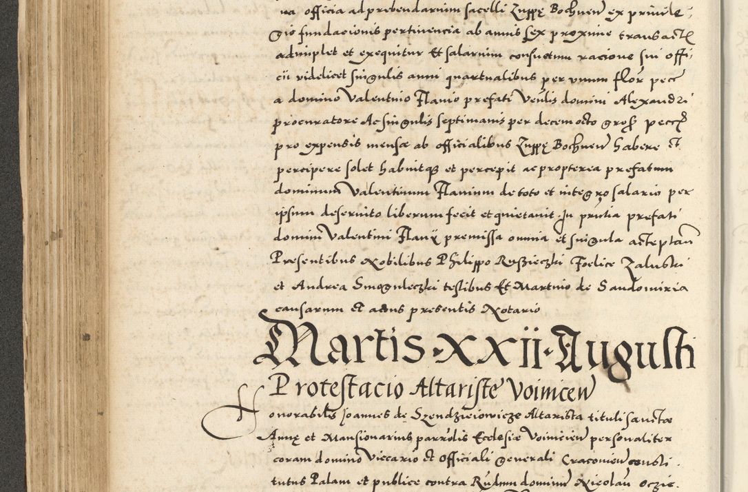 Zdjęcie nr 236 dla obiektu archiwalnego: Acta actorum causarum sententiarum deffinitiuarum, quam interloquutoriarum, decretorum, obligationum, procuratorum etc. coram Reverendo Domino Martino Izbienski de Rusiecz Archidiacono Posnaniensis, custode et in Spiritualibus Vicario generali officiali Cracoviensis, ad Annum Domini Millesimum quingentesimum Sexagesimum Nonum cuius indictio duodecima, Pontus Sanctissimi Pii Papae Quinti Annus quartus foeliciter continuantur