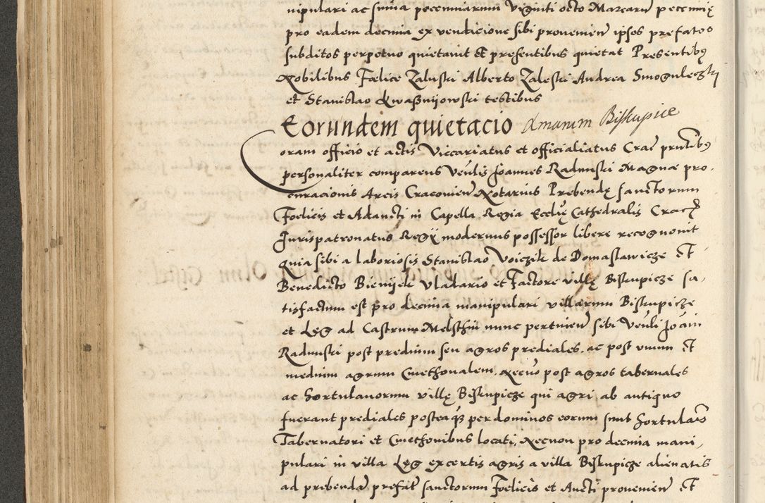 Zdjęcie nr 234 dla obiektu archiwalnego: Acta actorum causarum sententiarum deffinitiuarum, quam interloquutoriarum, decretorum, obligationum, procuratorum etc. coram Reverendo Domino Martino Izbienski de Rusiecz Archidiacono Posnaniensis, custode et in Spiritualibus Vicario generali officiali Cracoviensis, ad Annum Domini Millesimum quingentesimum Sexagesimum Nonum cuius indictio duodecima, Pontus Sanctissimi Pii Papae Quinti Annus quartus foeliciter continuantur