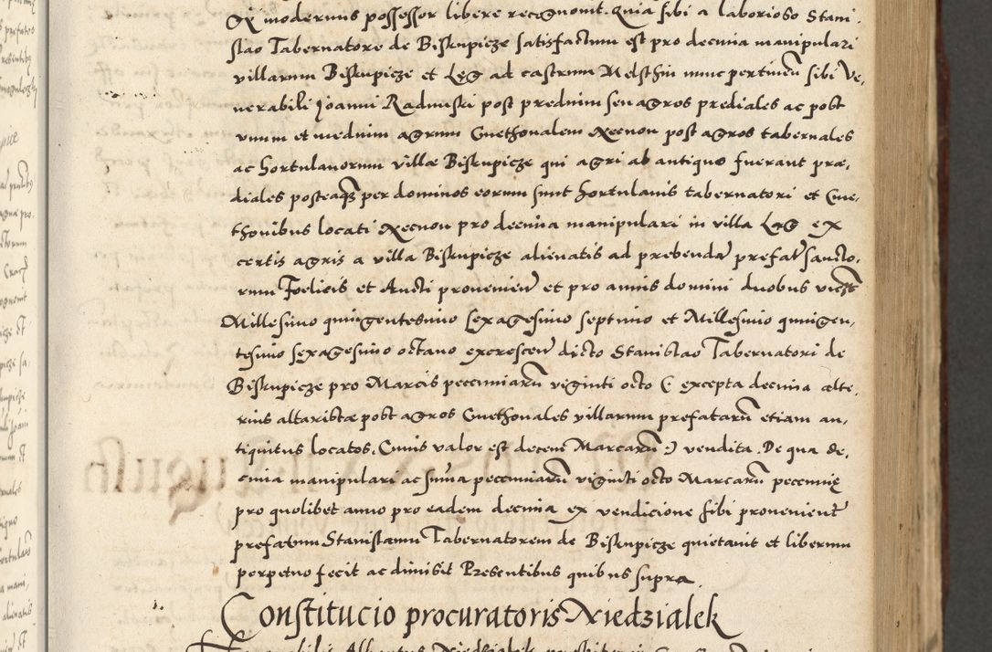 Zdjęcie nr 235 dla obiektu archiwalnego: Acta actorum causarum sententiarum deffinitiuarum, quam interloquutoriarum, decretorum, obligationum, procuratorum etc. coram Reverendo Domino Martino Izbienski de Rusiecz Archidiacono Posnaniensis, custode et in Spiritualibus Vicario generali officiali Cracoviensis, ad Annum Domini Millesimum quingentesimum Sexagesimum Nonum cuius indictio duodecima, Pontus Sanctissimi Pii Papae Quinti Annus quartus foeliciter continuantur
